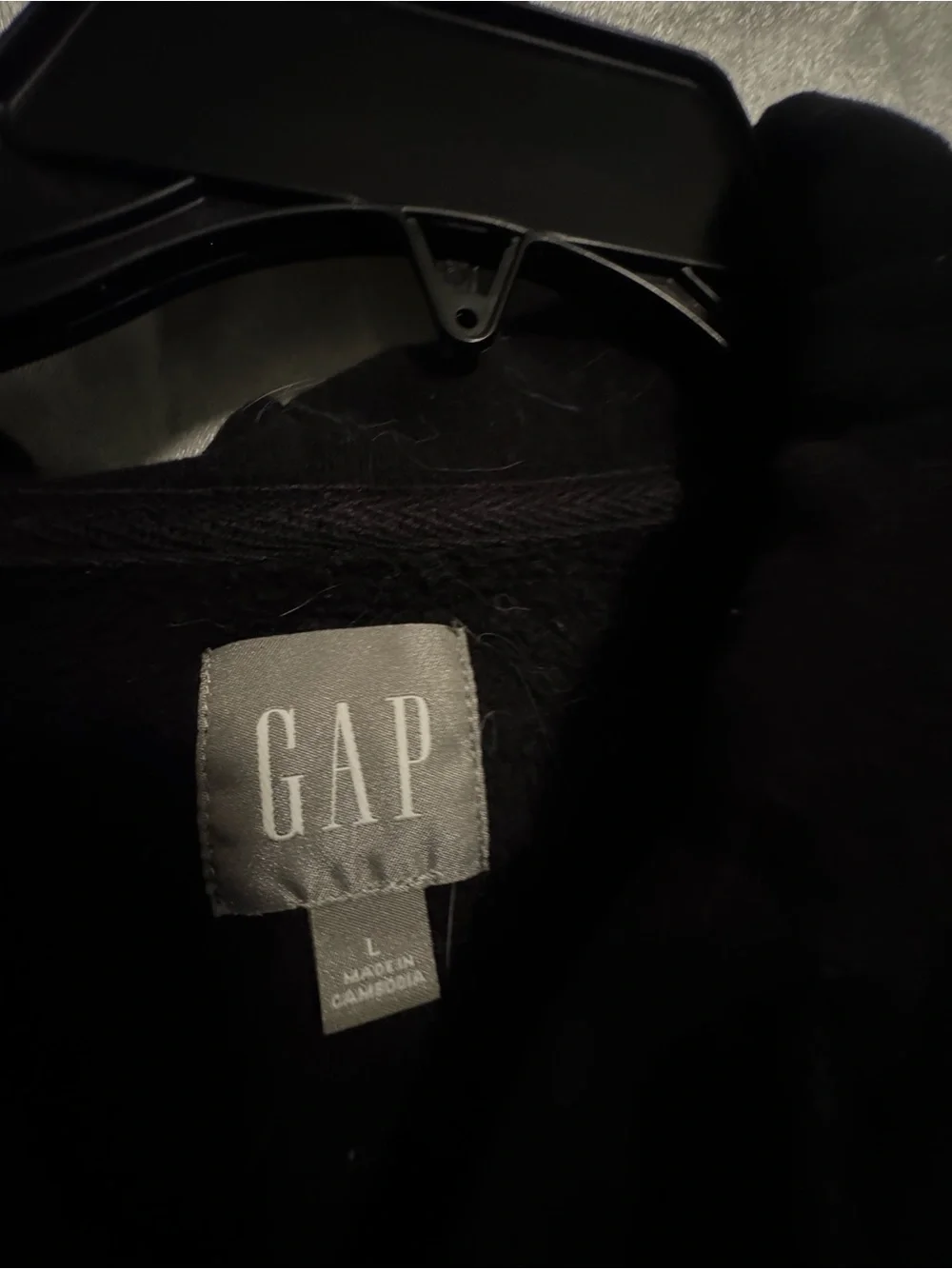GAP Black Full-Zip Logo Hoodie